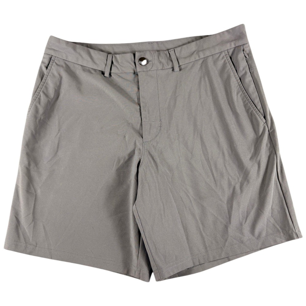 Old Navy Tech Hybrid Shorts Mens 33 Gray Stretch Lightweight Activewear